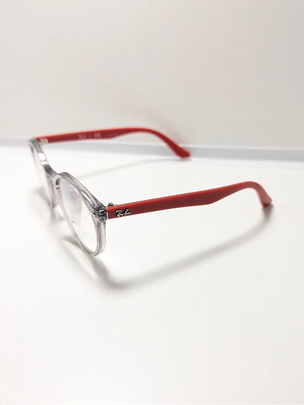 Ray-Ban RB1594 3812 Gray Red Panto KIDS Toddlers Eyeglasses 44-19-130 w/ Case